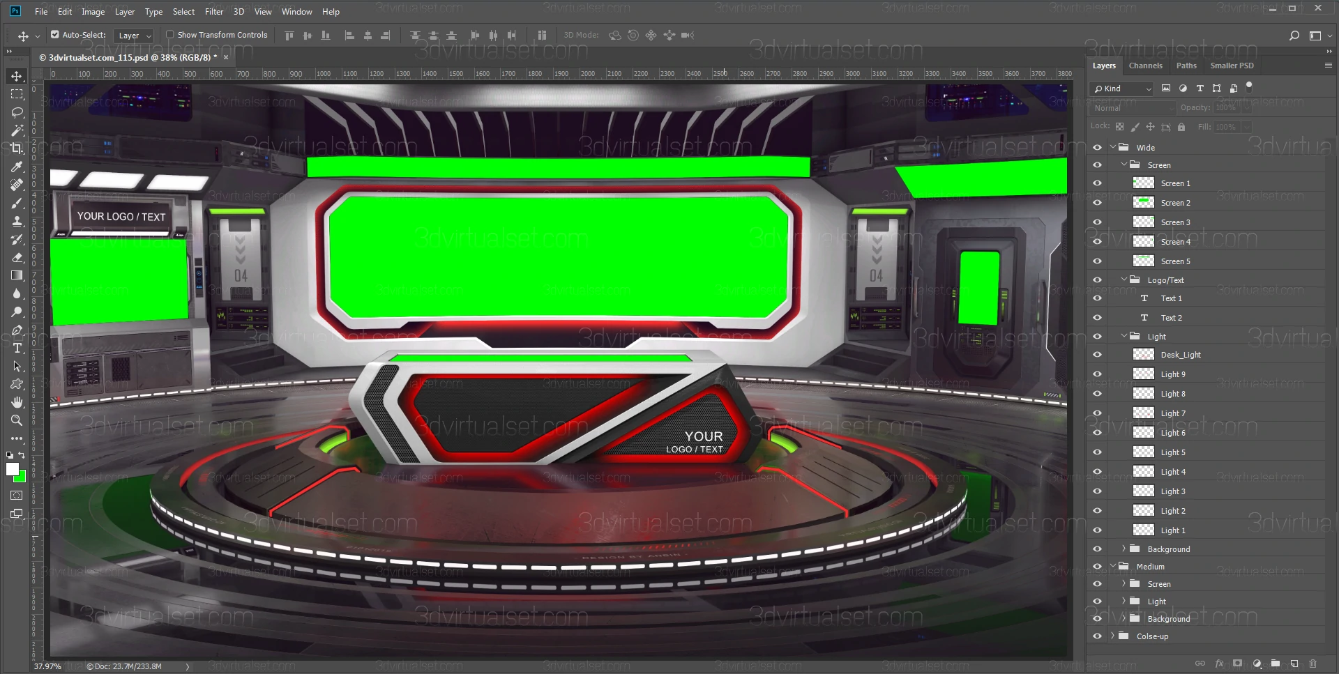 Virtual Studio 115 for Photoshop Templates